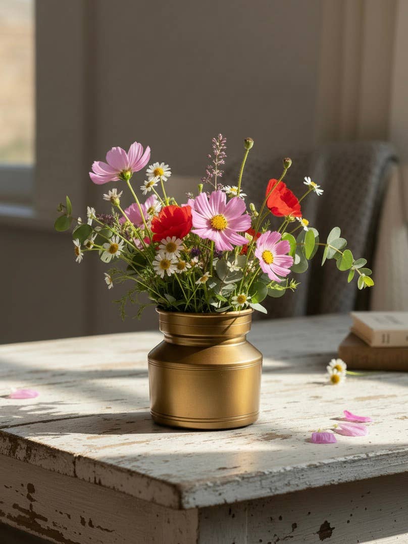 Brass Lota Vase Planter Oblong
