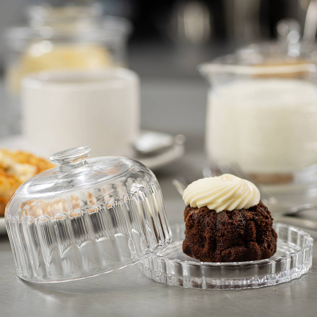 Glass Dessert Dish with Lid