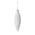 Frosted White Pine Cone Ornament