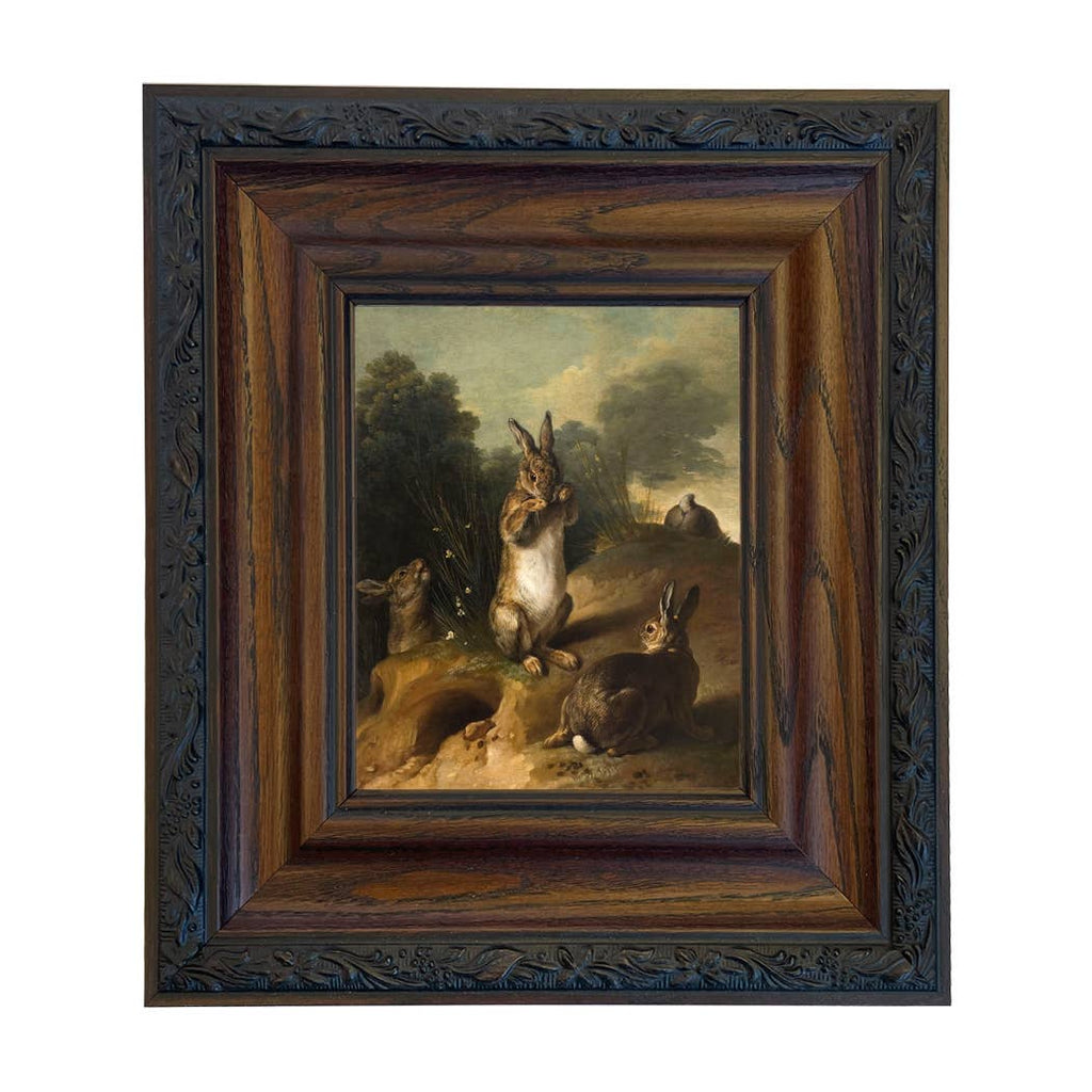Rabbits in the Landscape Framed Canvas Art