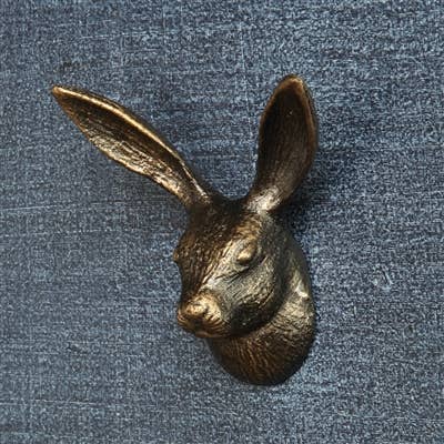 Cast Iron Hare Wall Hook | Antique Bronze