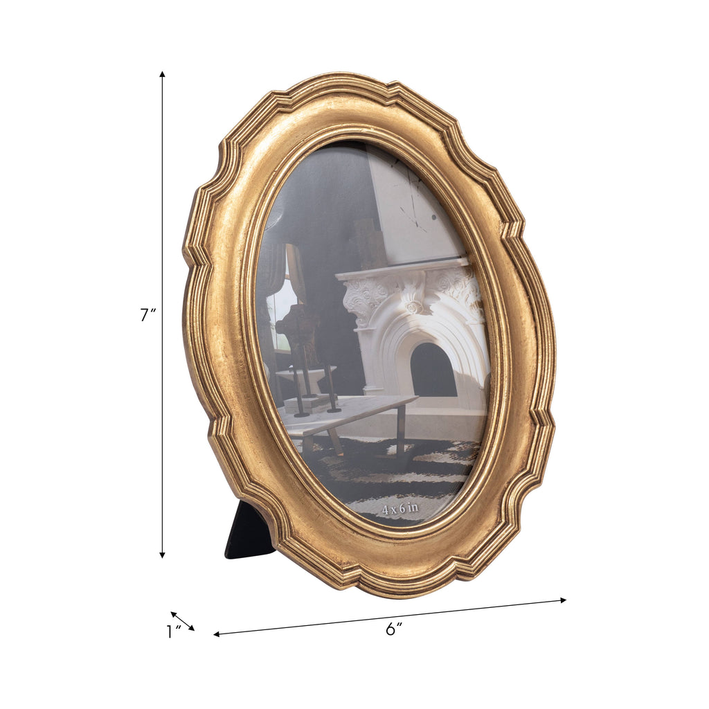 The Gilded Oval Frame — 4x6 in.