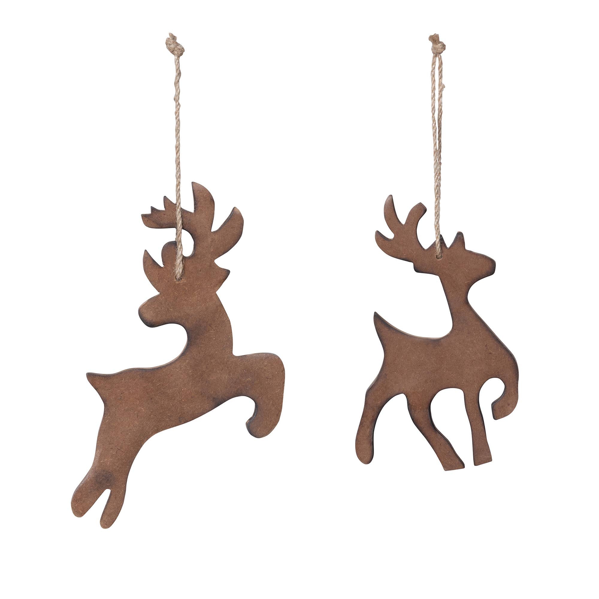 Carved Forest Deer Ornament