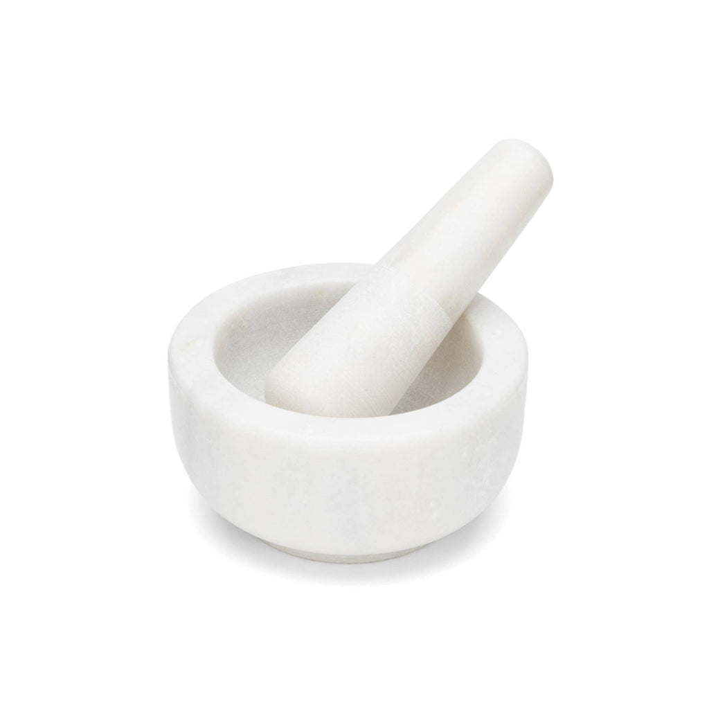 White Marble Mortar and Pestle