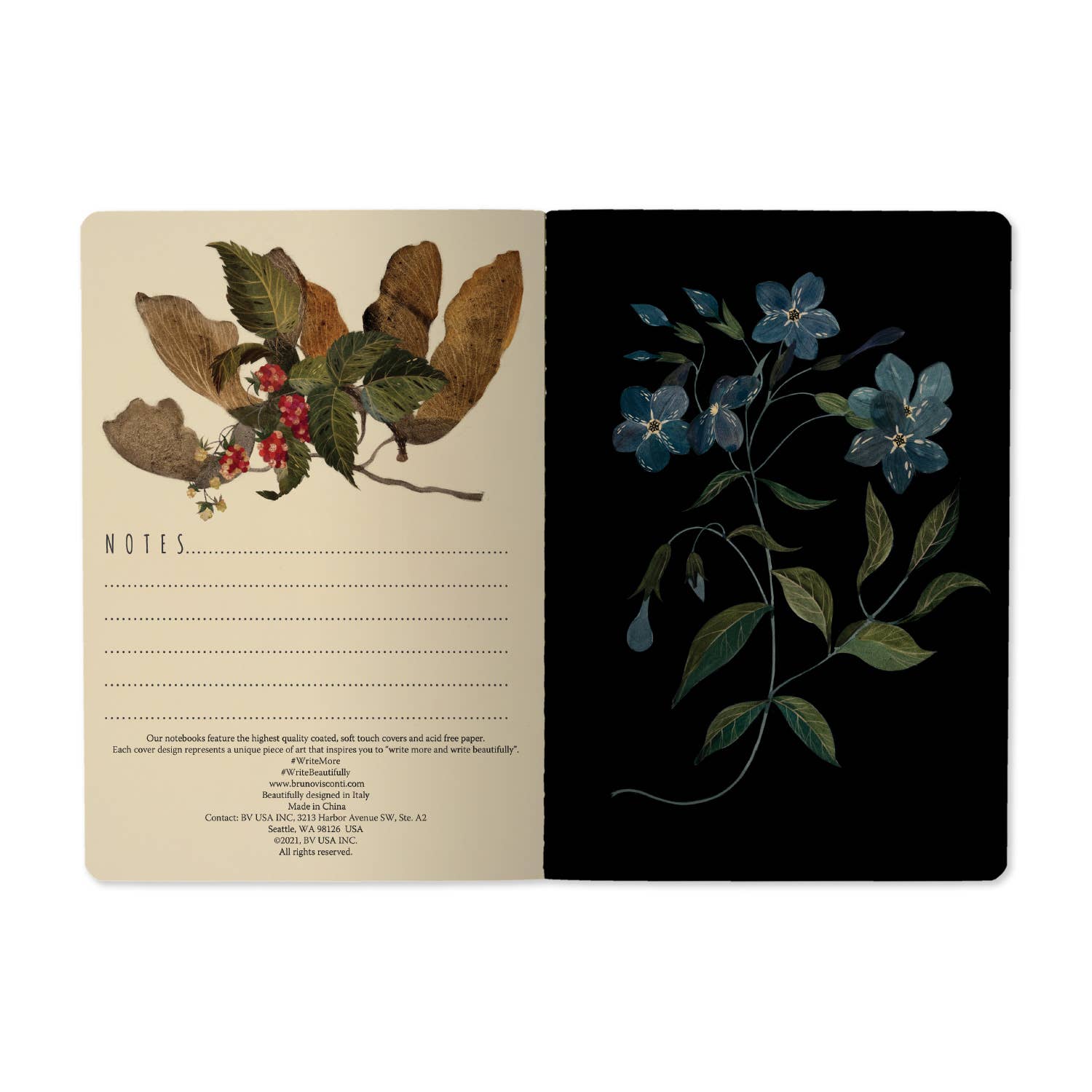 Forest Flowers A5 Notebook