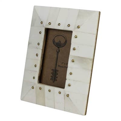 Bone Frames with Brass Rivets — Set of 3