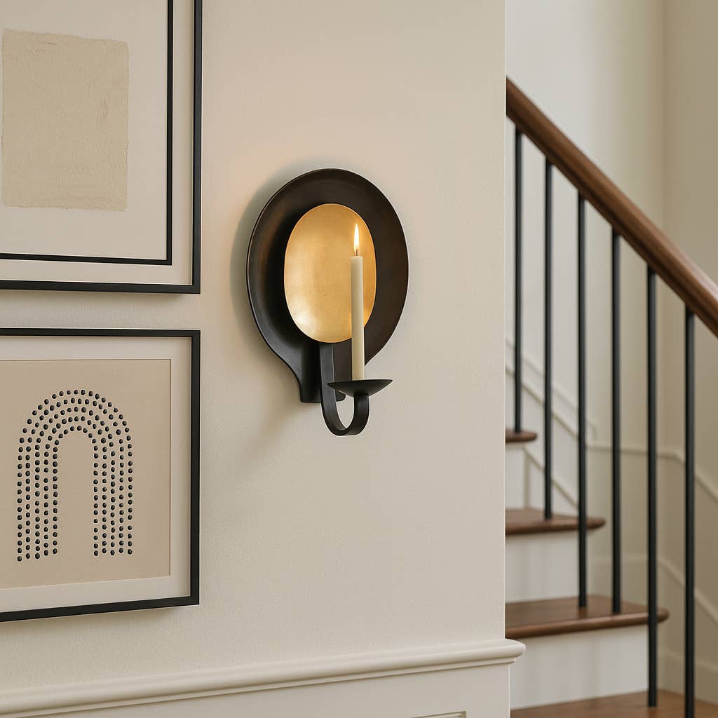 Wall-Mounted Votive Holder — Black Metal