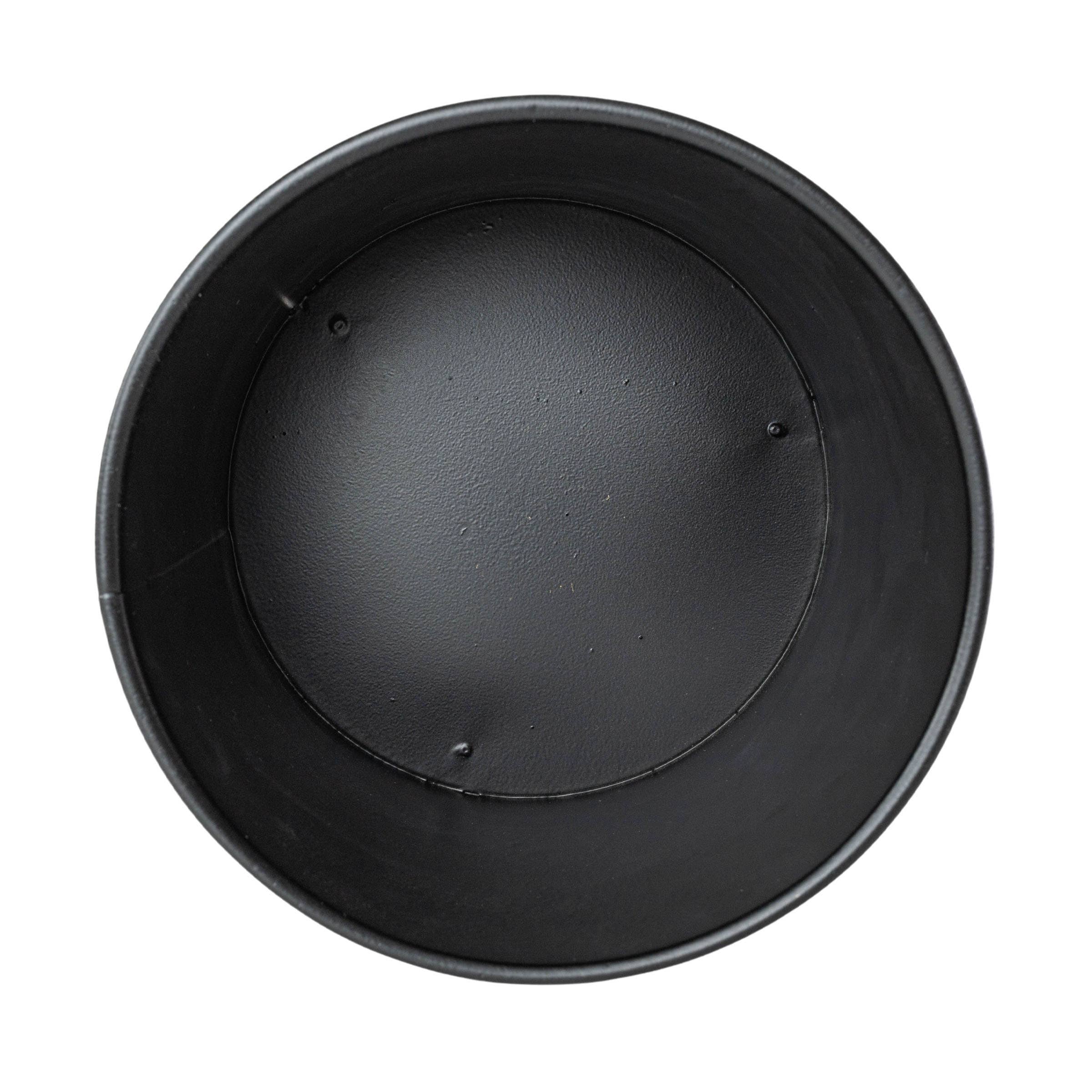 Atticus Footed Garden Planter Pot Black Metal