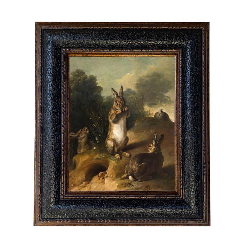 Rabbits in the Landscape Framed Canvas Art