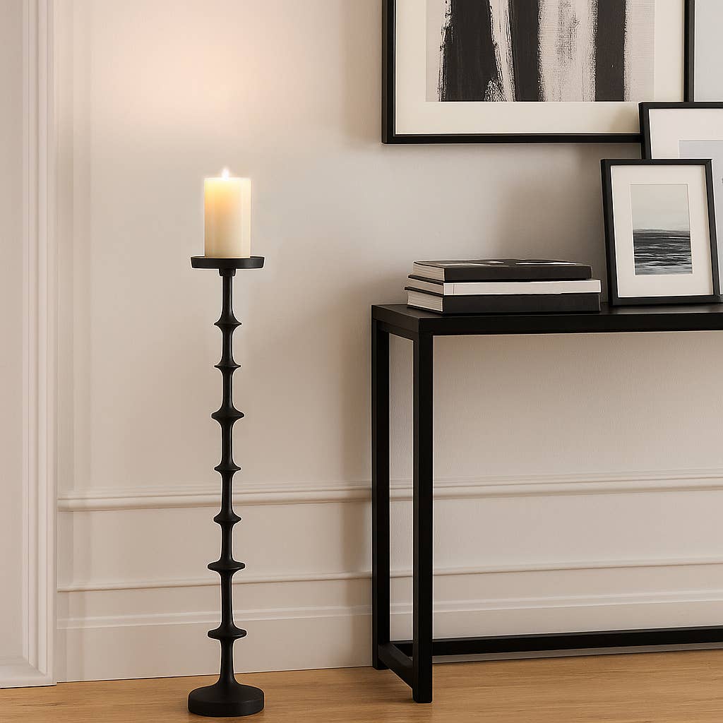 Floor Orb Pillar Candle Holder — 36 in