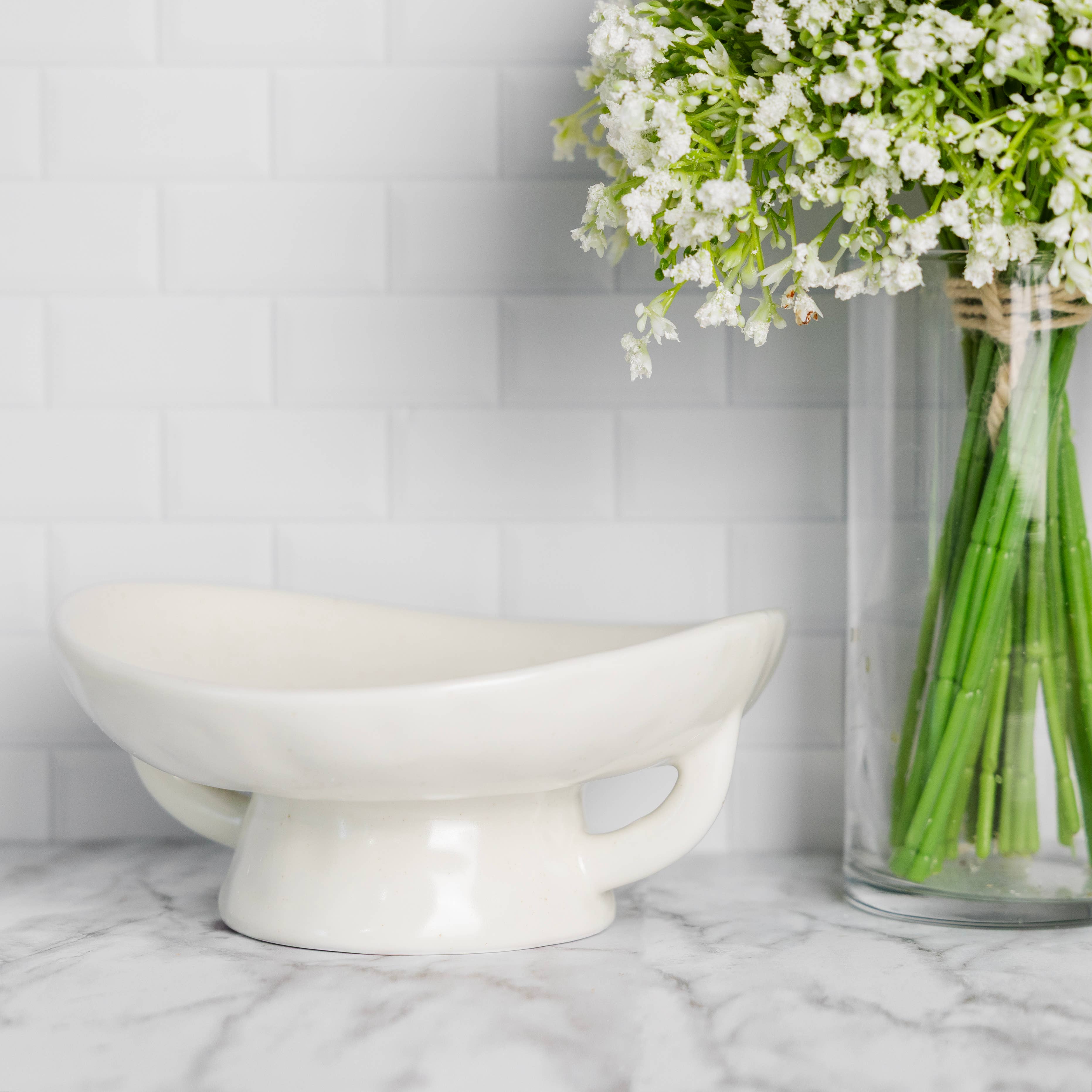 White Ceramic Fruit Bowl