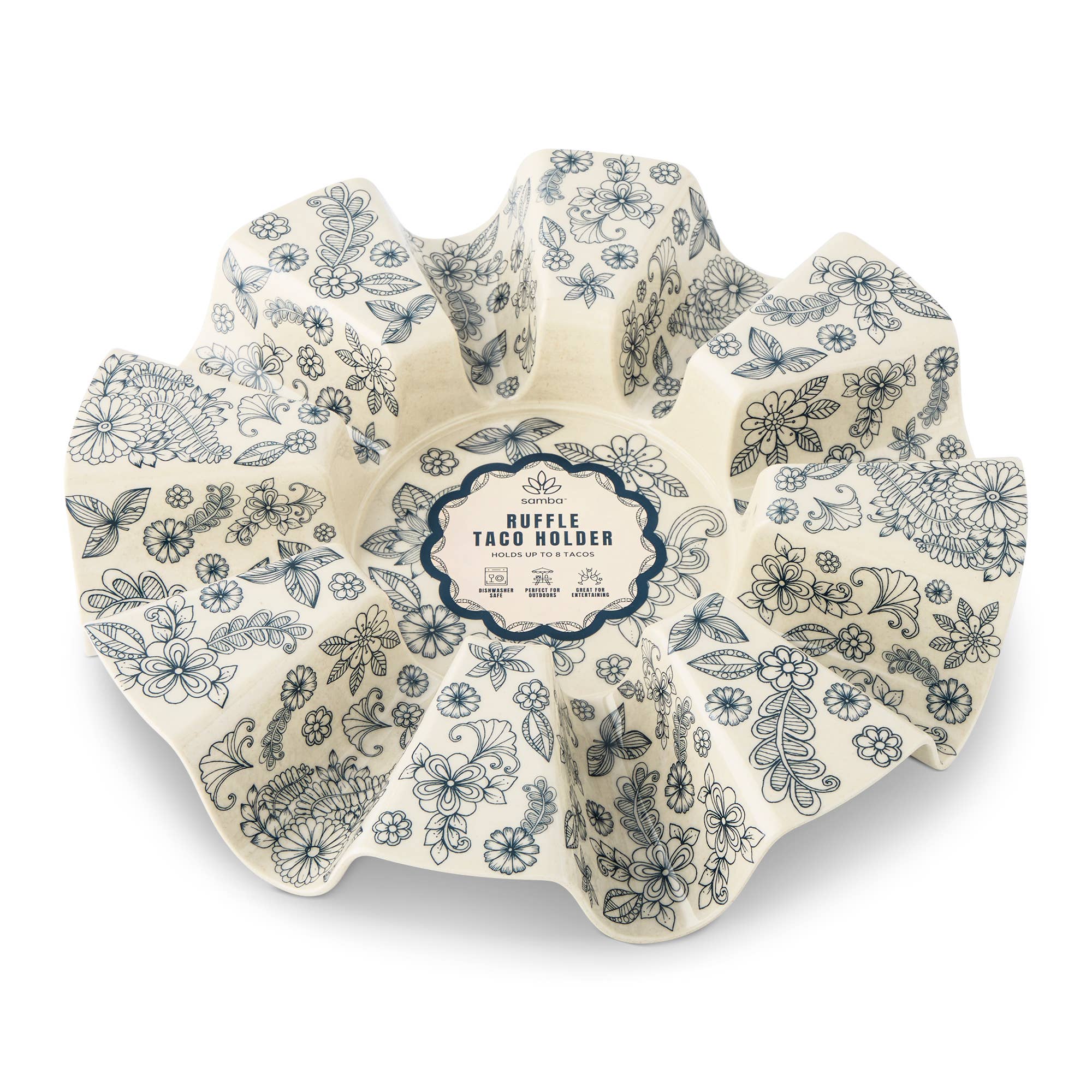Floral Melamine Taco Holder