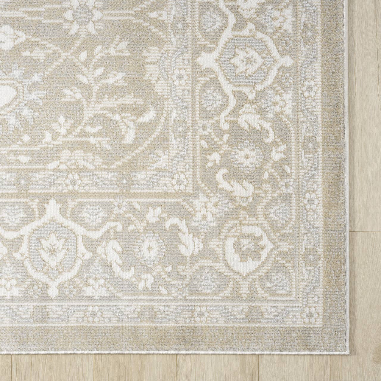 Floral Oriental Sand Rug