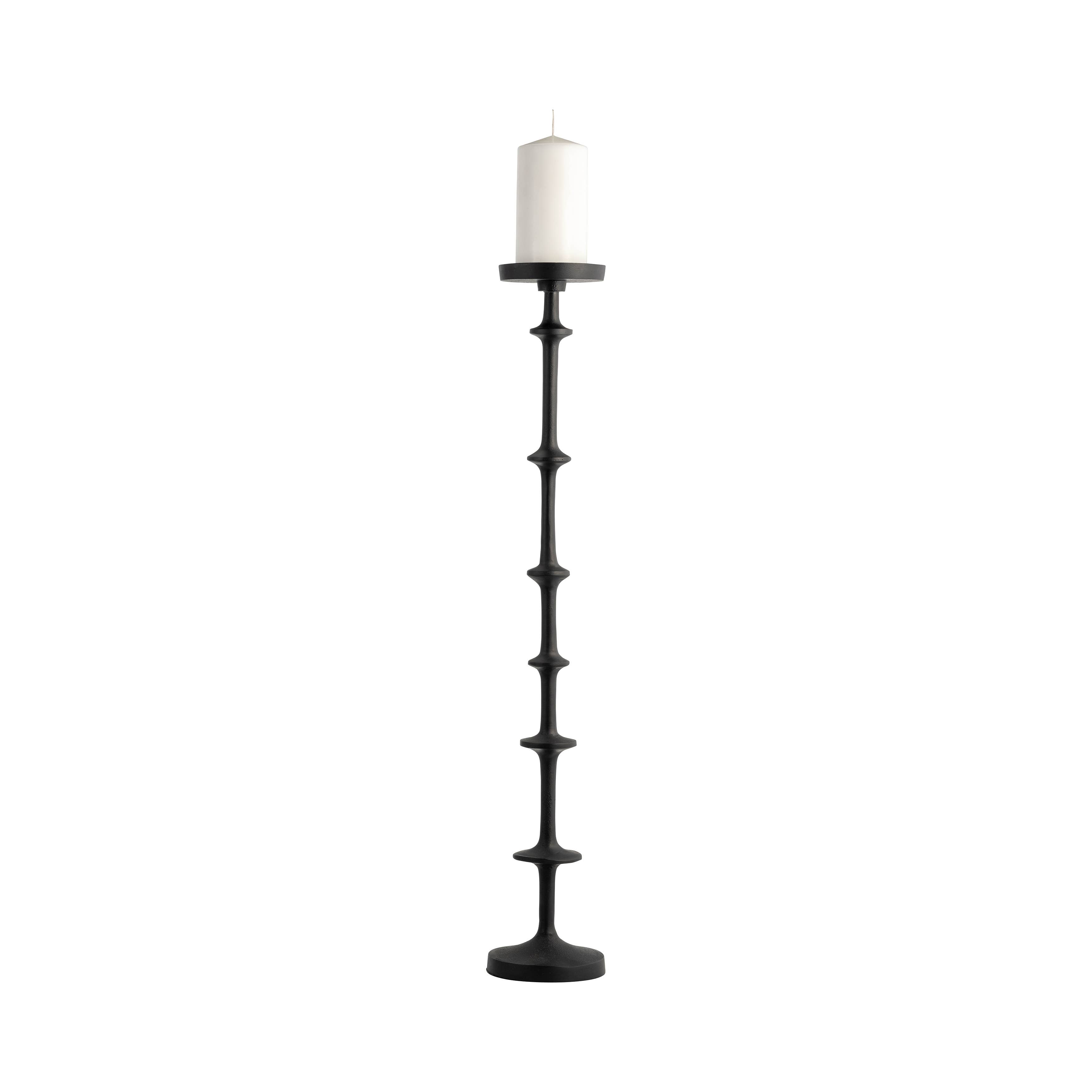 Floor Orb Pillar Candle Holder — 29 in