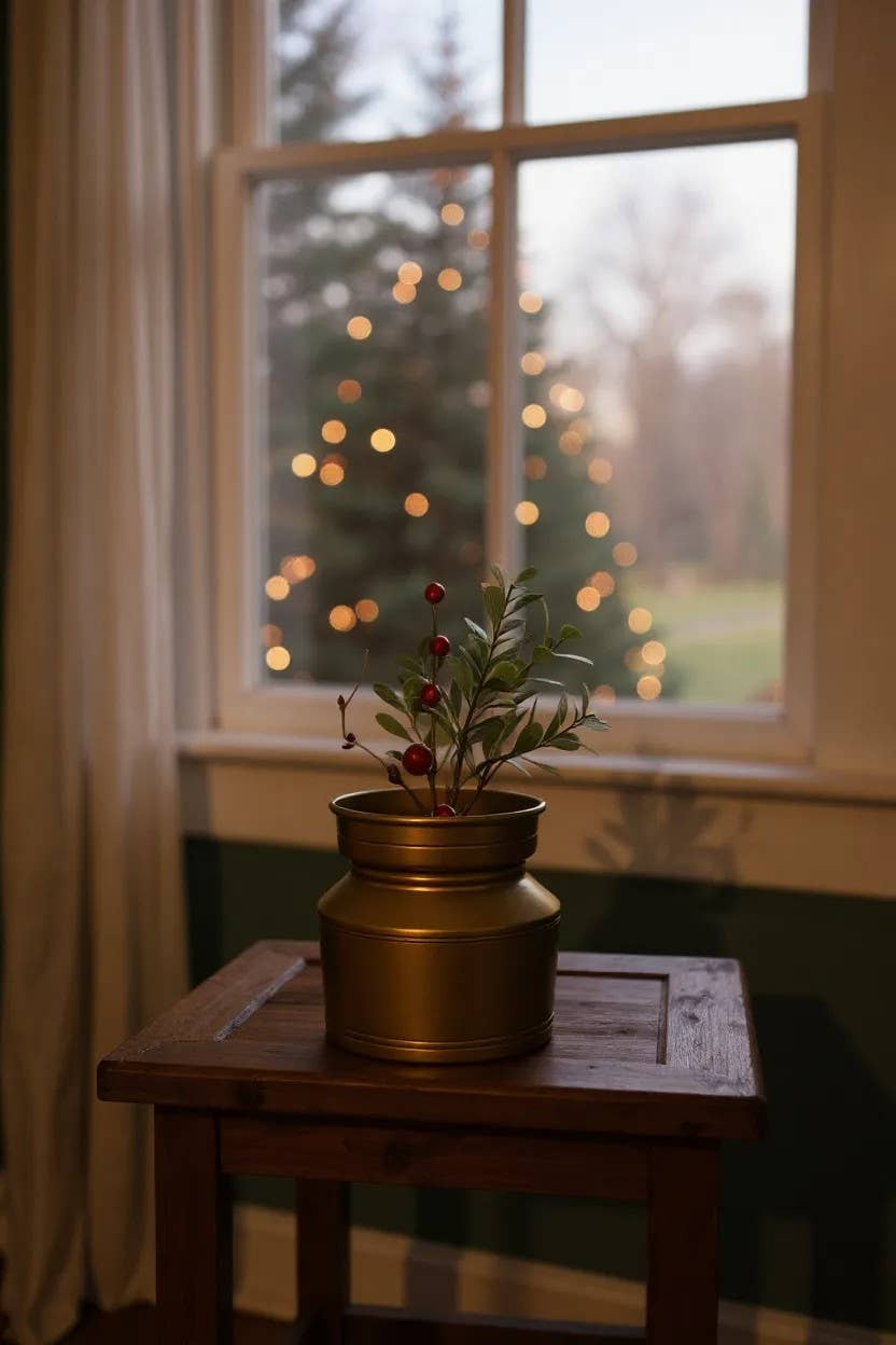 Brass Lota Vase Planter Oblong