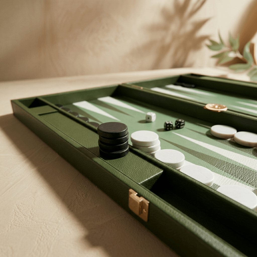 Leather Backgammon Set