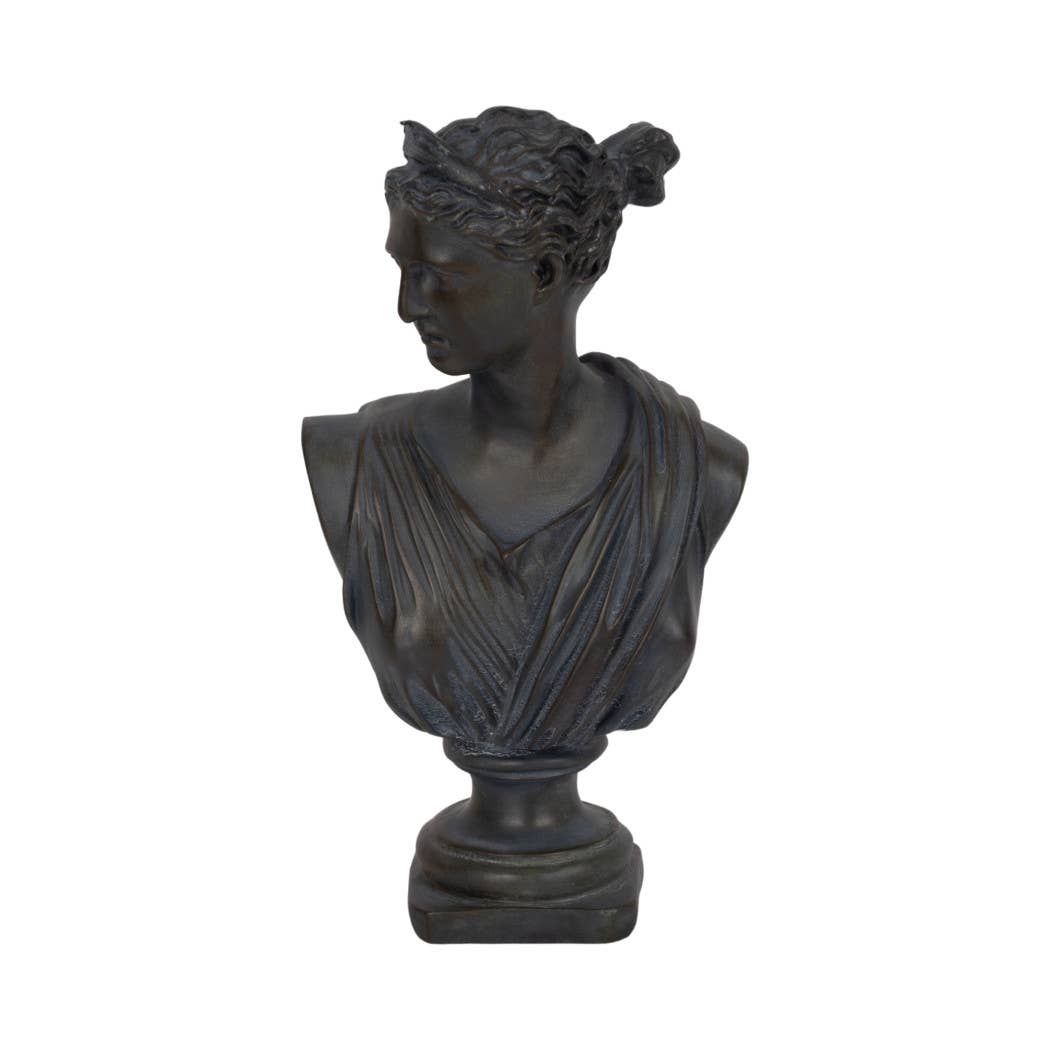 Grecian Bust Sculpture — Bronze Finish