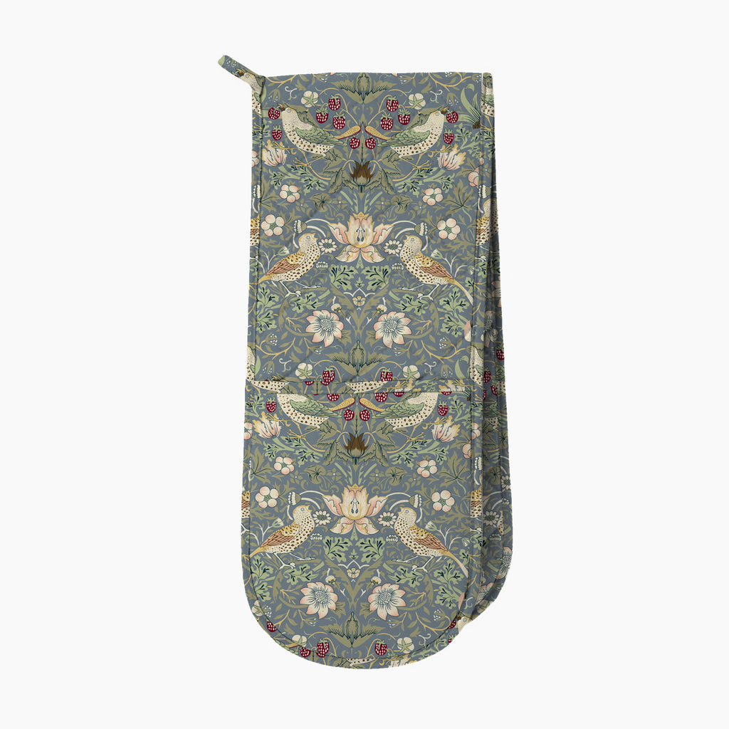 Strawberry Thief Blue Double Oven Glove