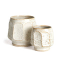 Glazed Stoneware Planters — Set of 2