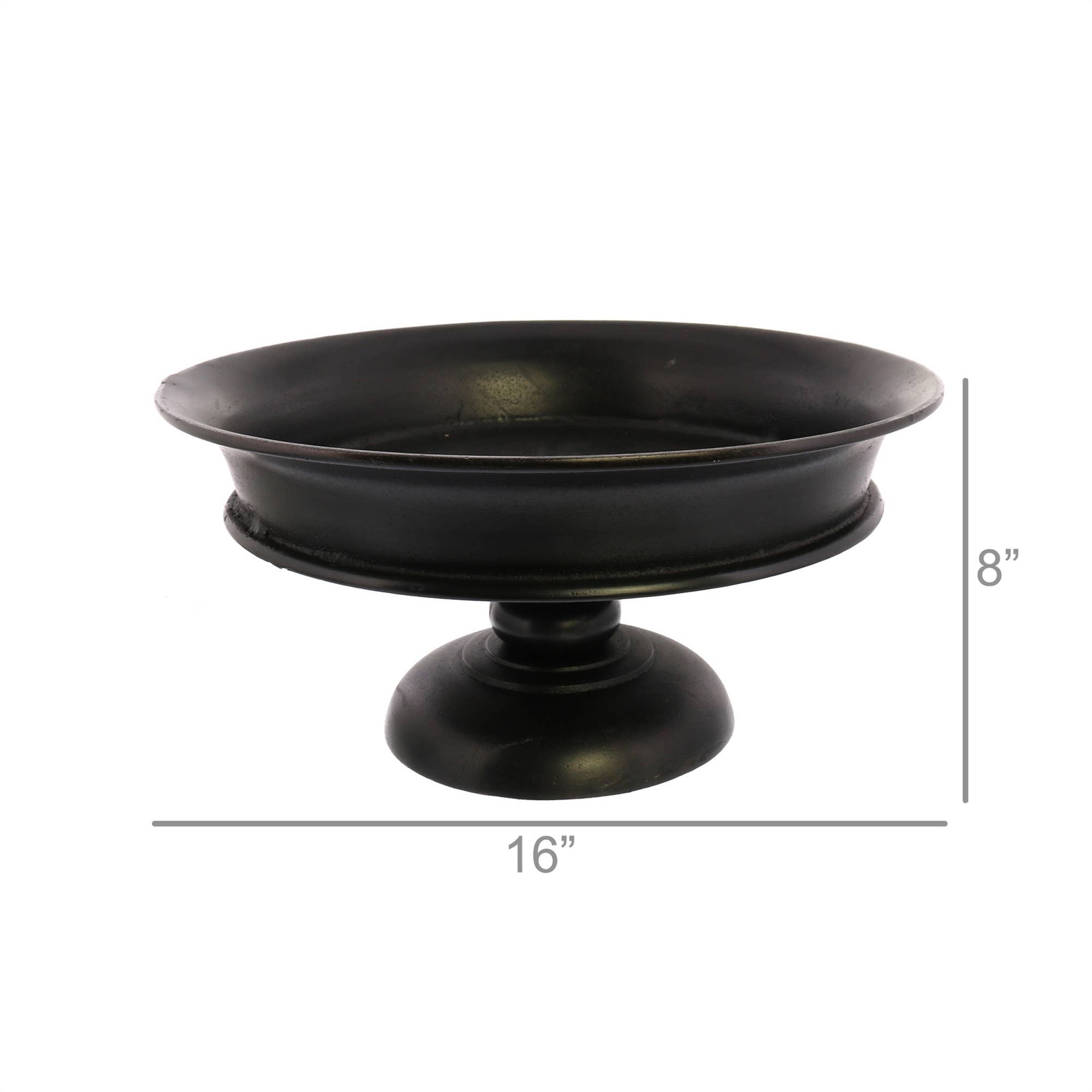 Kingston Pedestal Bowl — Large, Bronze