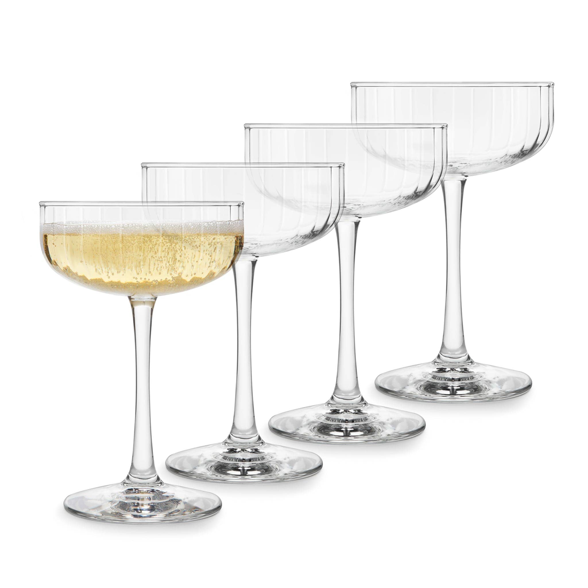 Paneled Coupe Cocktail Glass