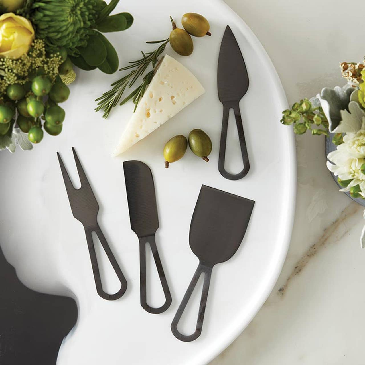 The Matte Black Cheese Knife Set