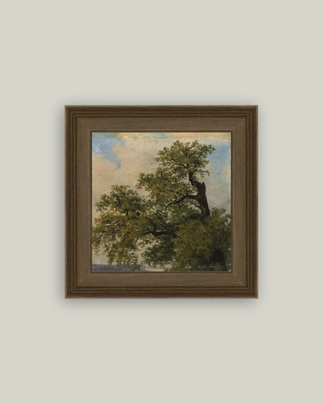 Painted Trees Framed Antique Art