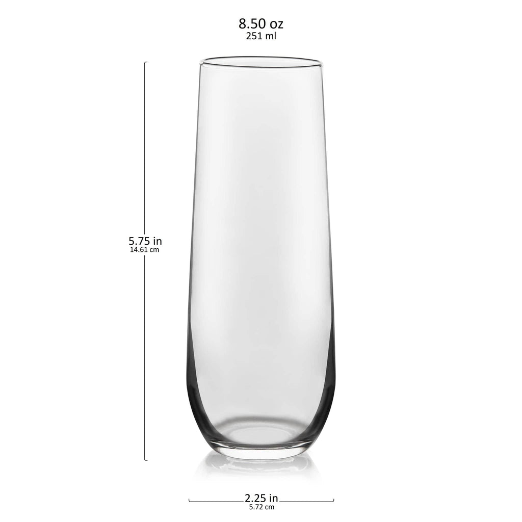 Stemless Champagne Flutes
