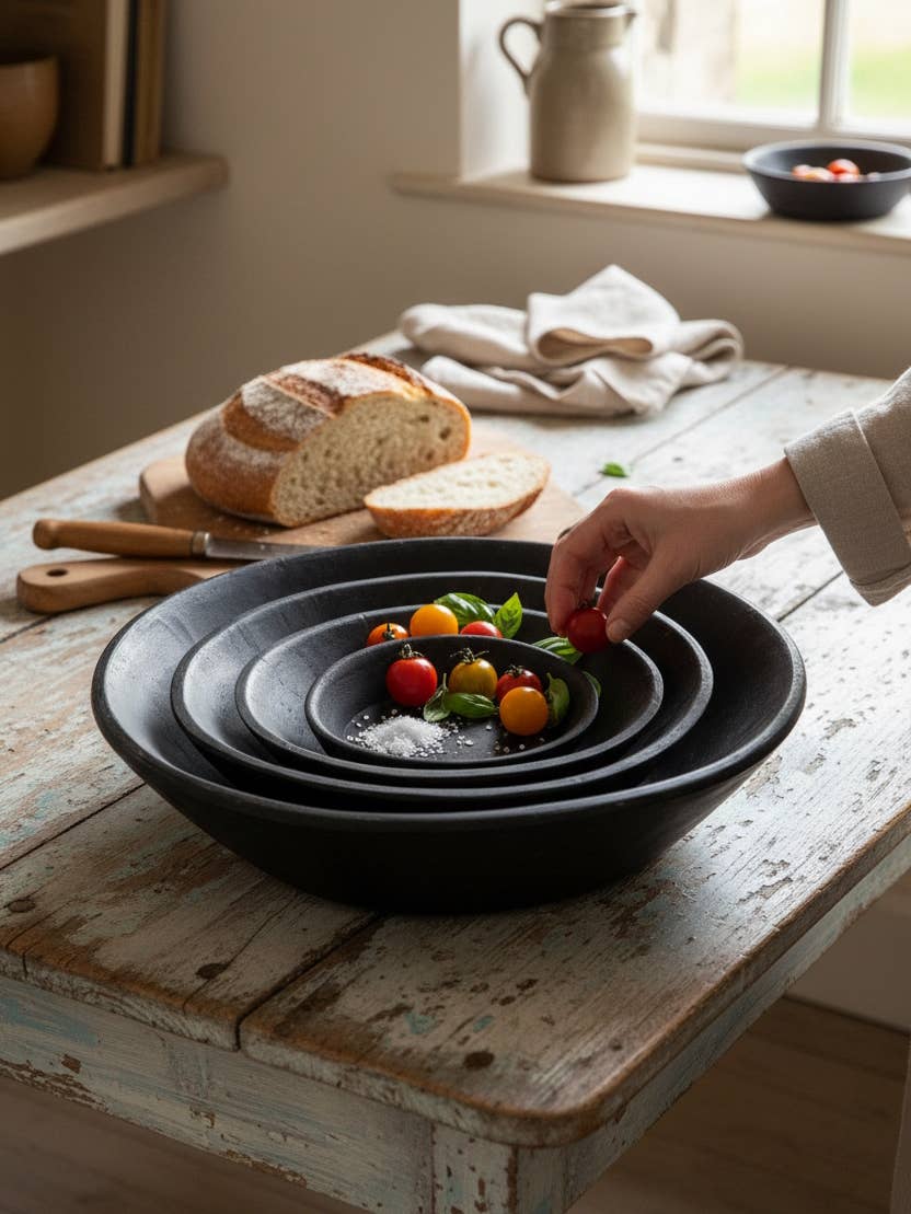 Found Dough Bowl Dark Wash Small