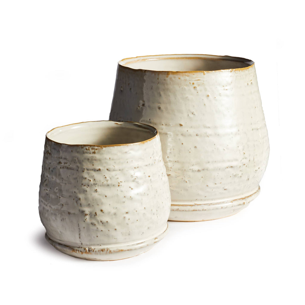 Quincy Glazed Stoneware Planters