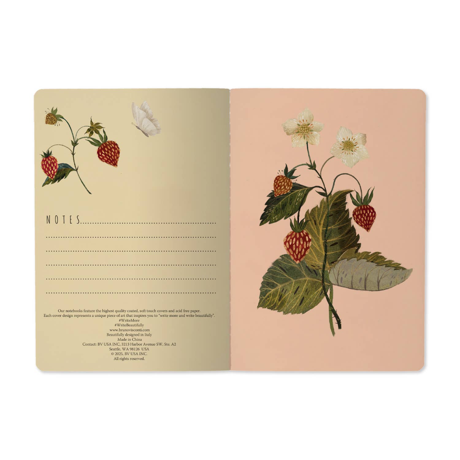 Strawberry Botanical Notebook