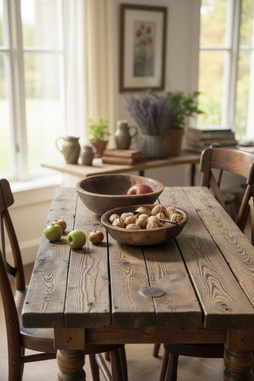 Found Vintage Wooden Dough Bowl | Natural | 9.5–12"
