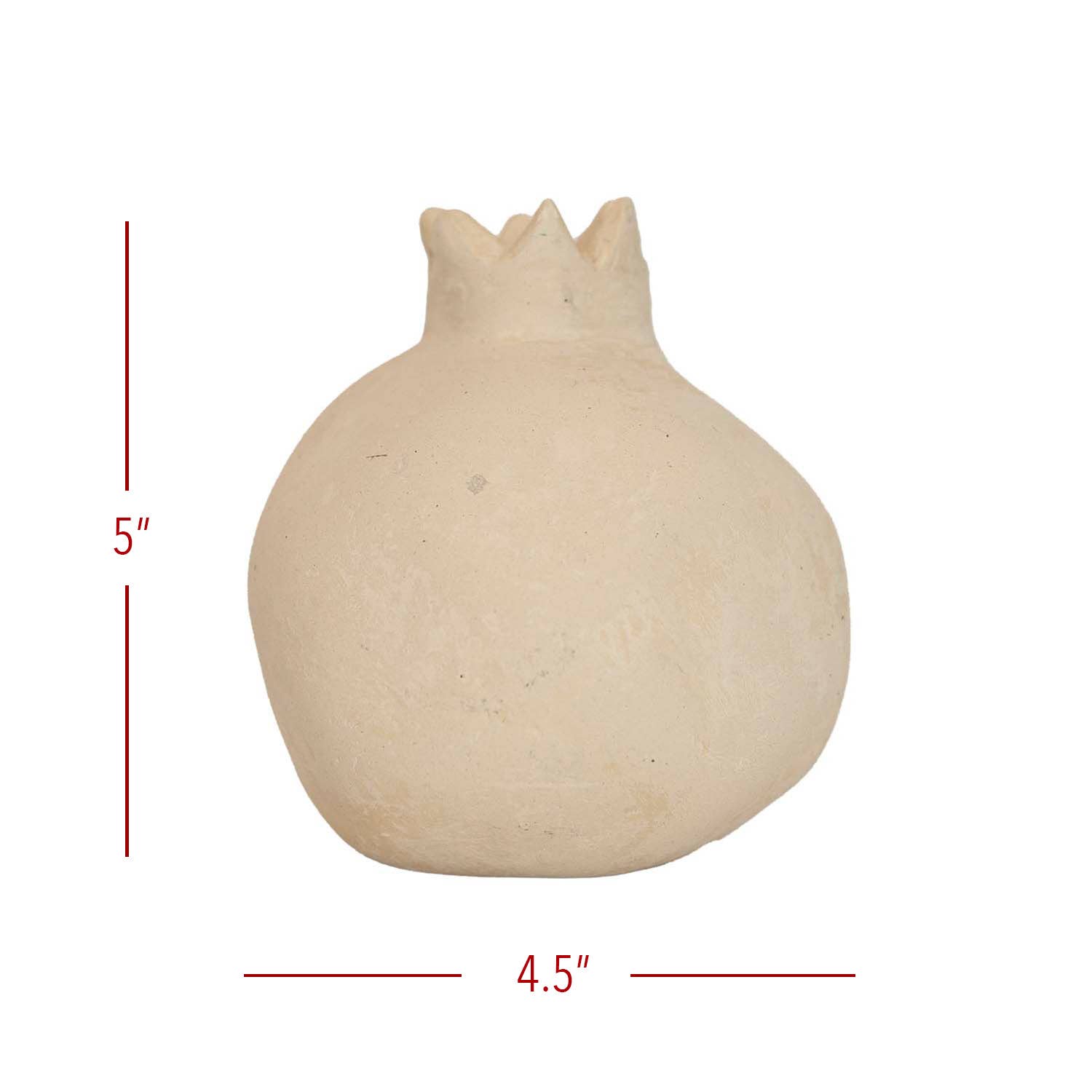Decorative Pomegranate Cream Paper Mache