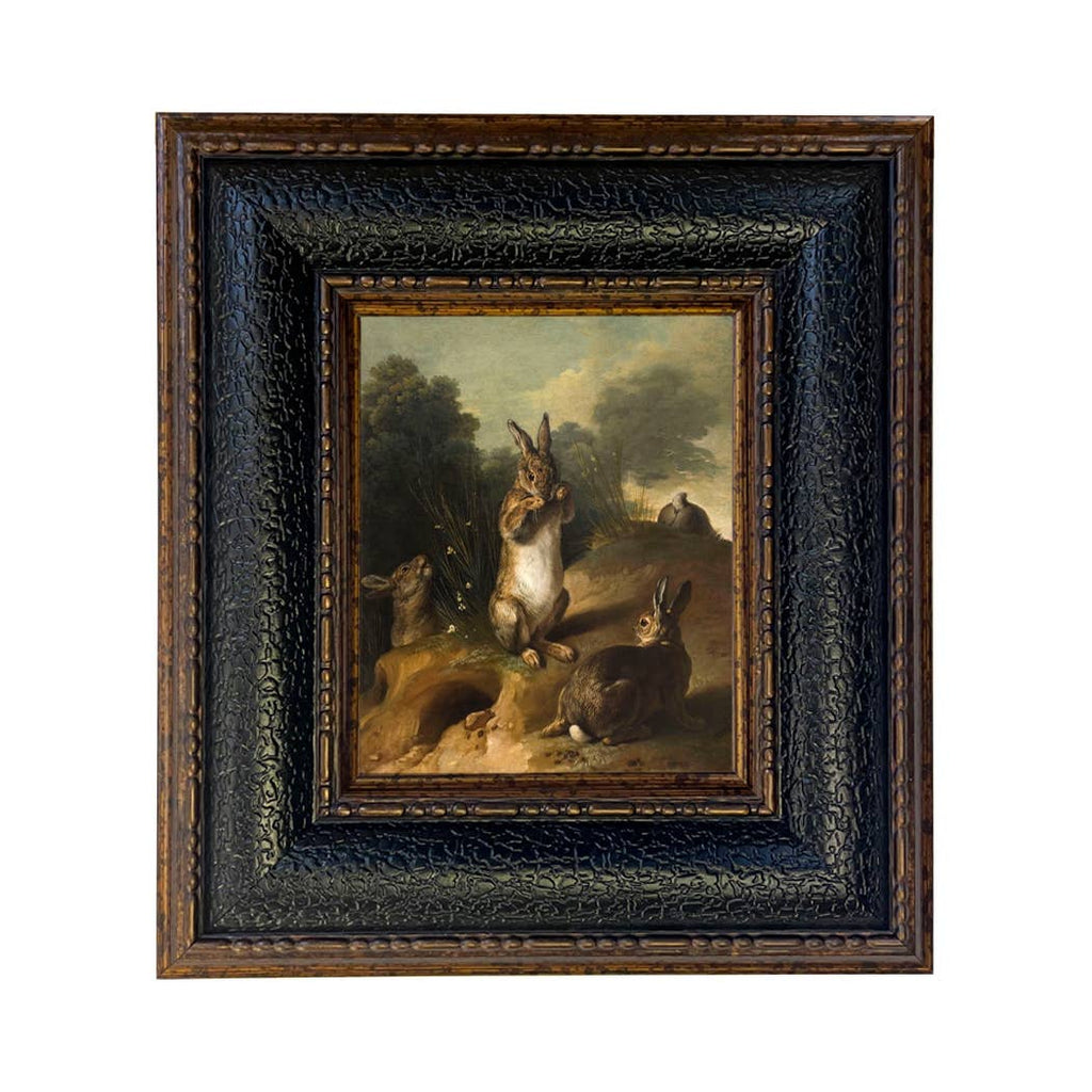 Rabbits in the Landscape Framed Canvas Art