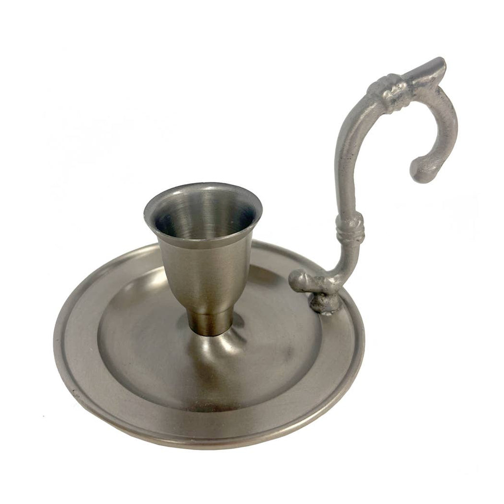 Pewter-Plated Chamberstick