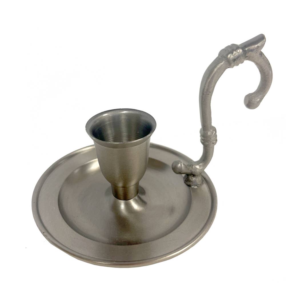 Pewter-Plated Chamberstick