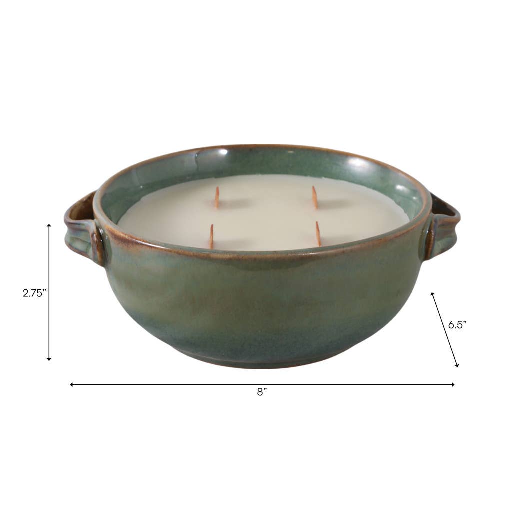 Four-Wick Ceramic Bowl Candle