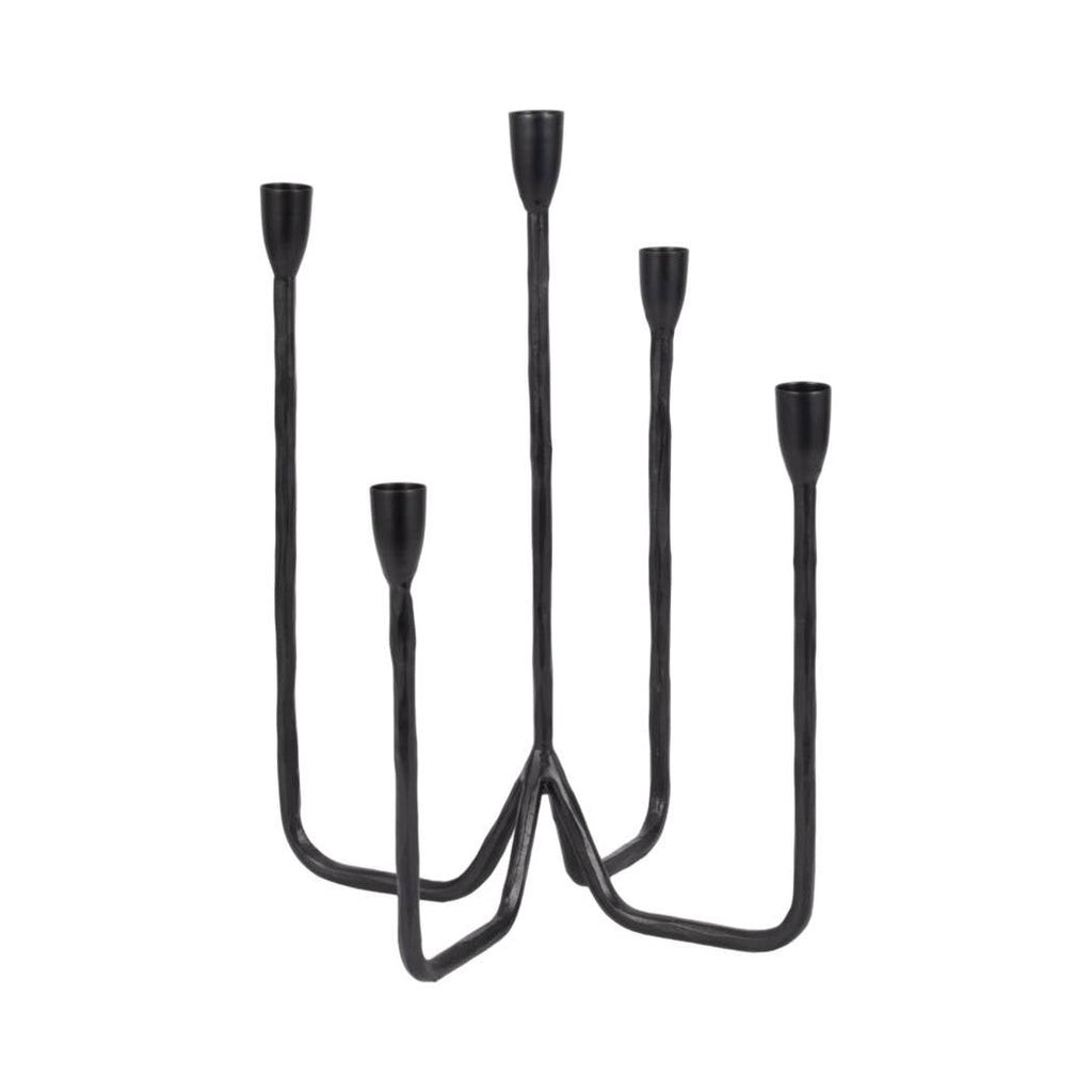 Metal Forged 5-Taper Candle Holder