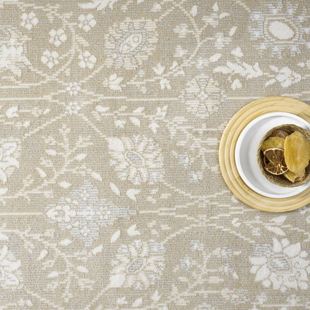 Floral Oriental Sand Rug
