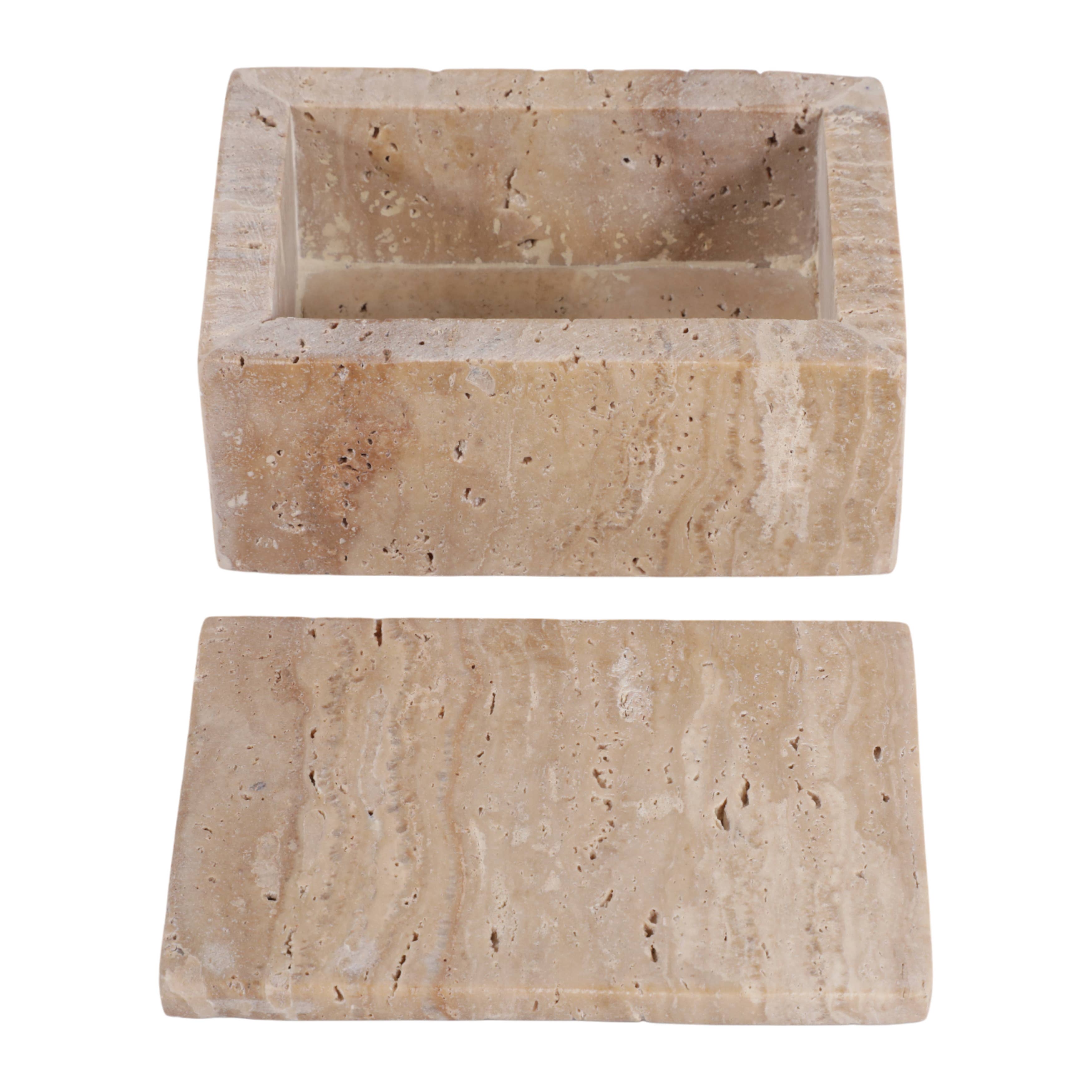 Travertine Rectangular Box