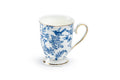Blue Bird Toile Footed Porcelain Mug