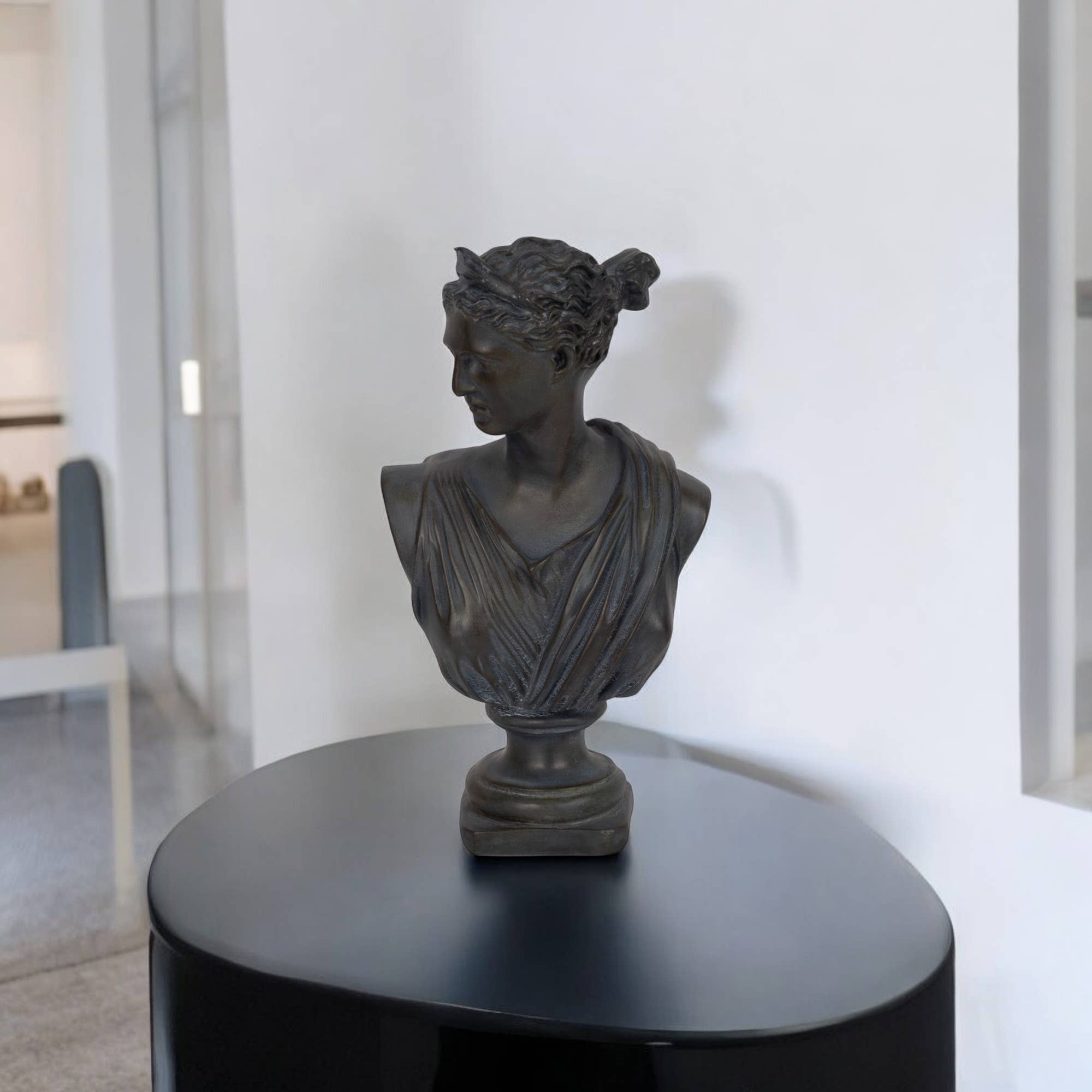 Grecian Bust Sculpture — Bronze Finish