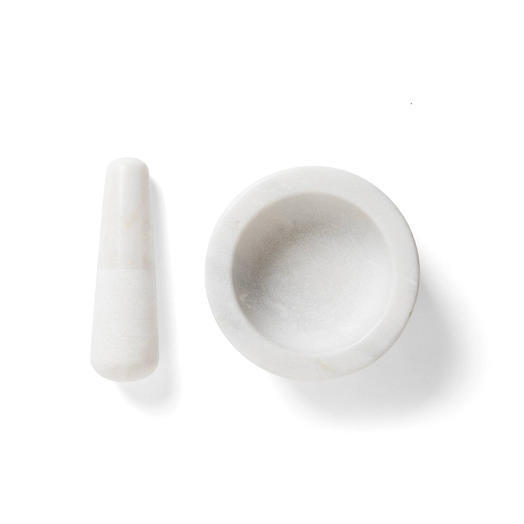 White Marble Mortar and Pestle