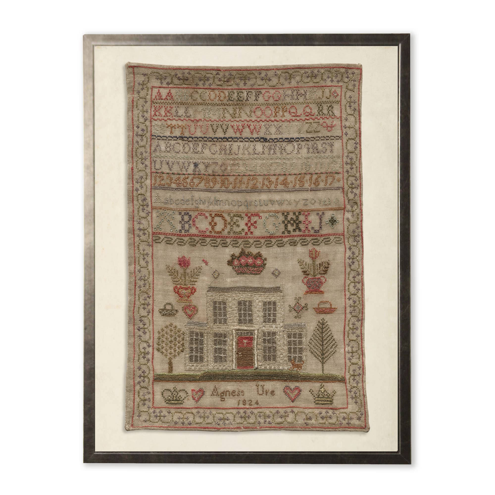 Vintage Sampler Stitching Reproduction Print