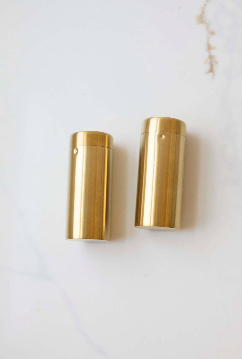 Brushed Gold Salt & Pepper Shakers | Set of 2