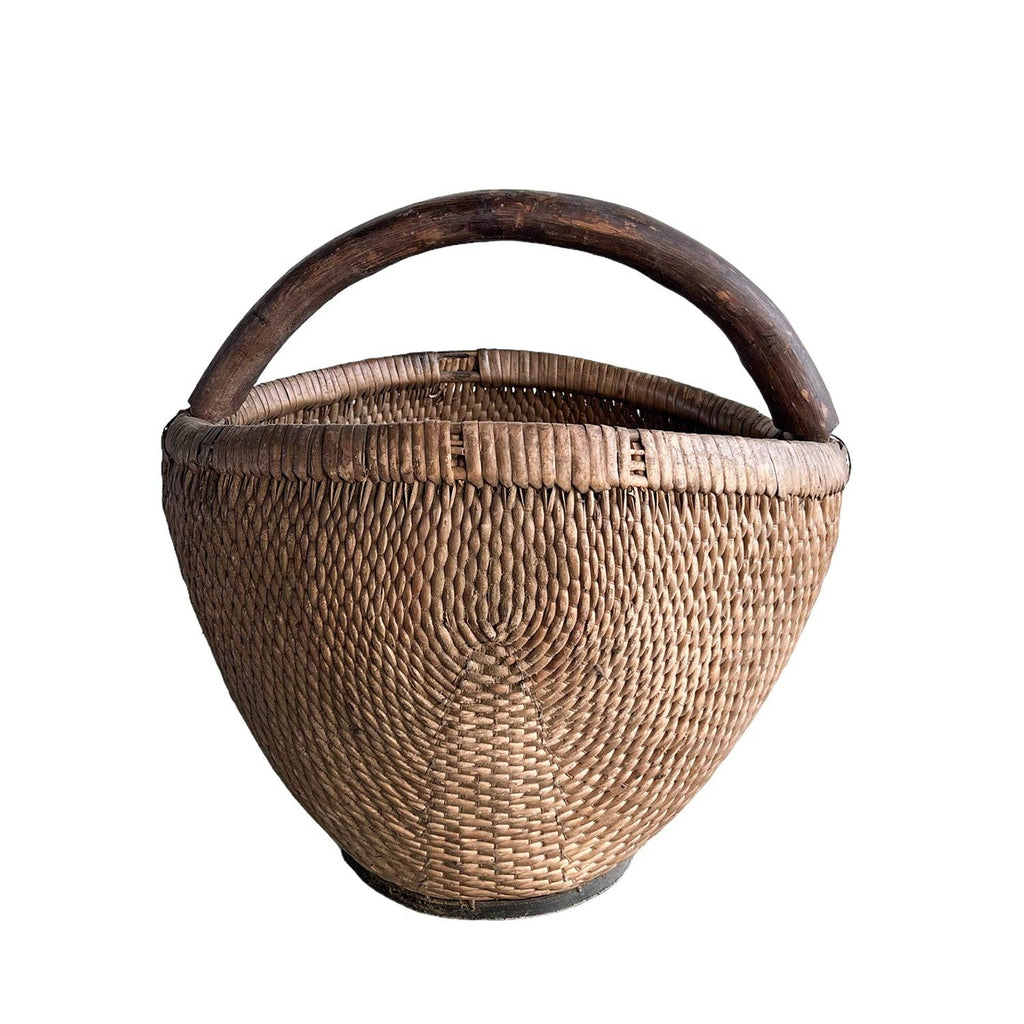Vintage Round Handle Basket