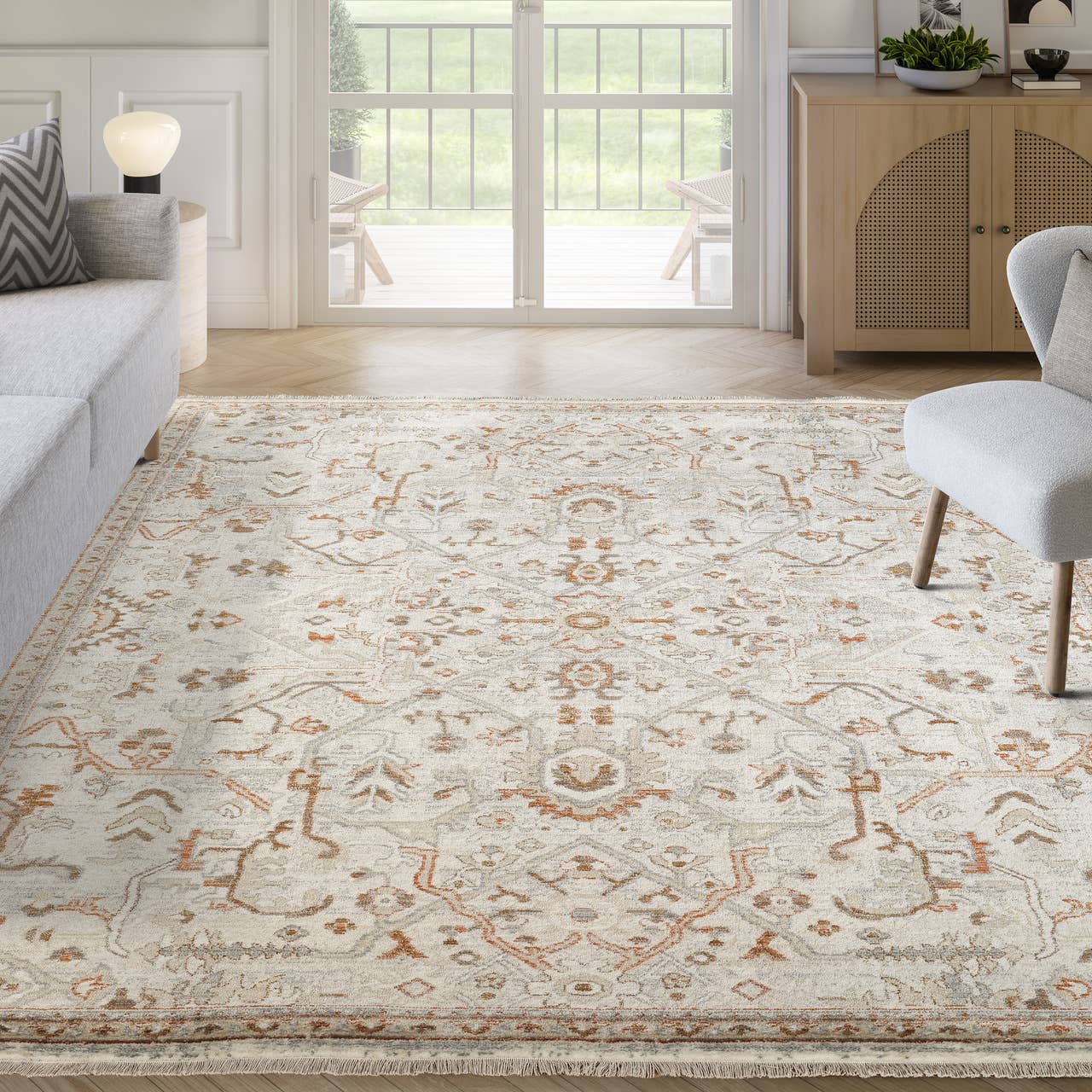 Vintage Tribal Medallion Area Rug