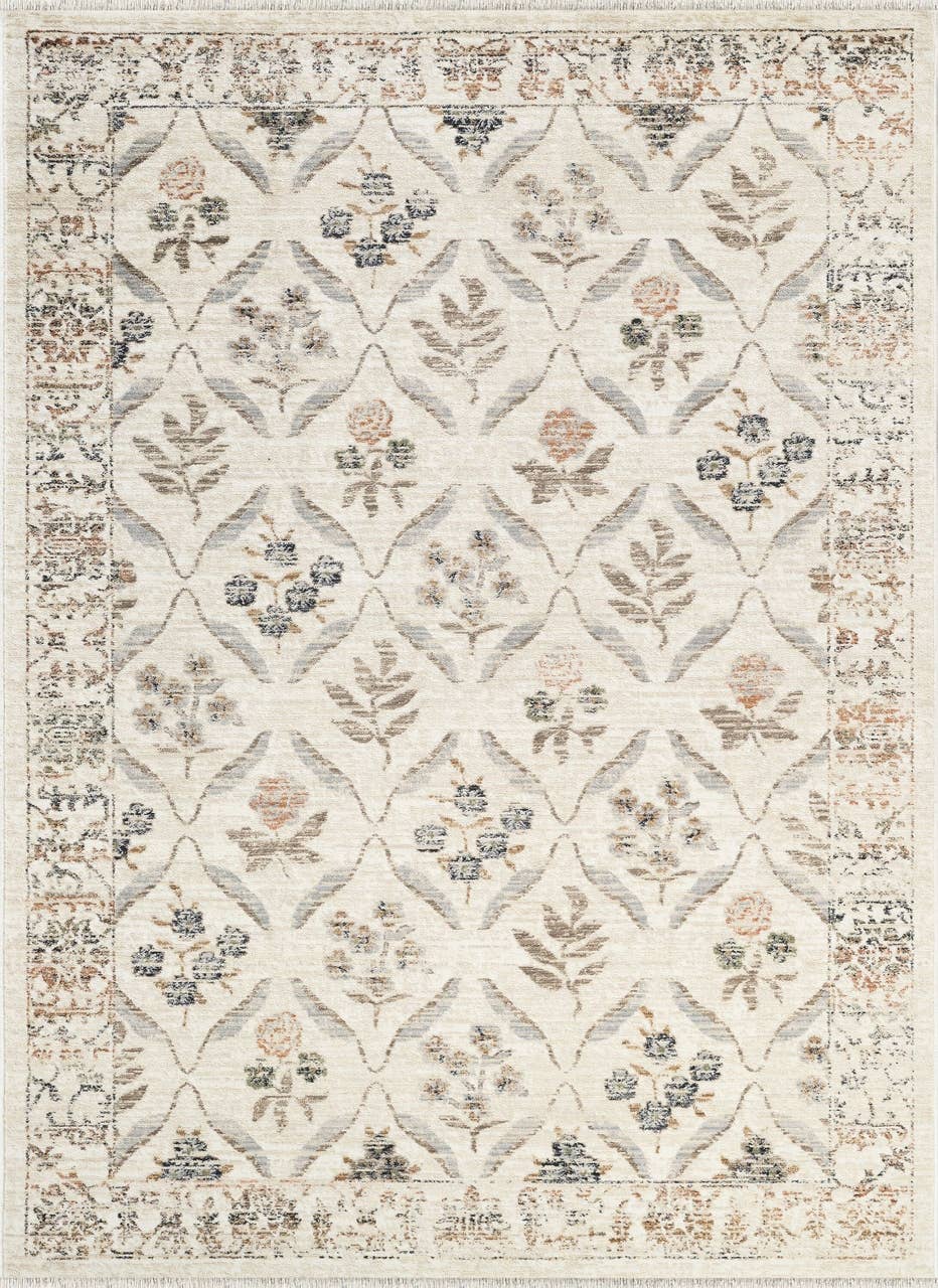 Floral Vintage-Inspired Area Rug