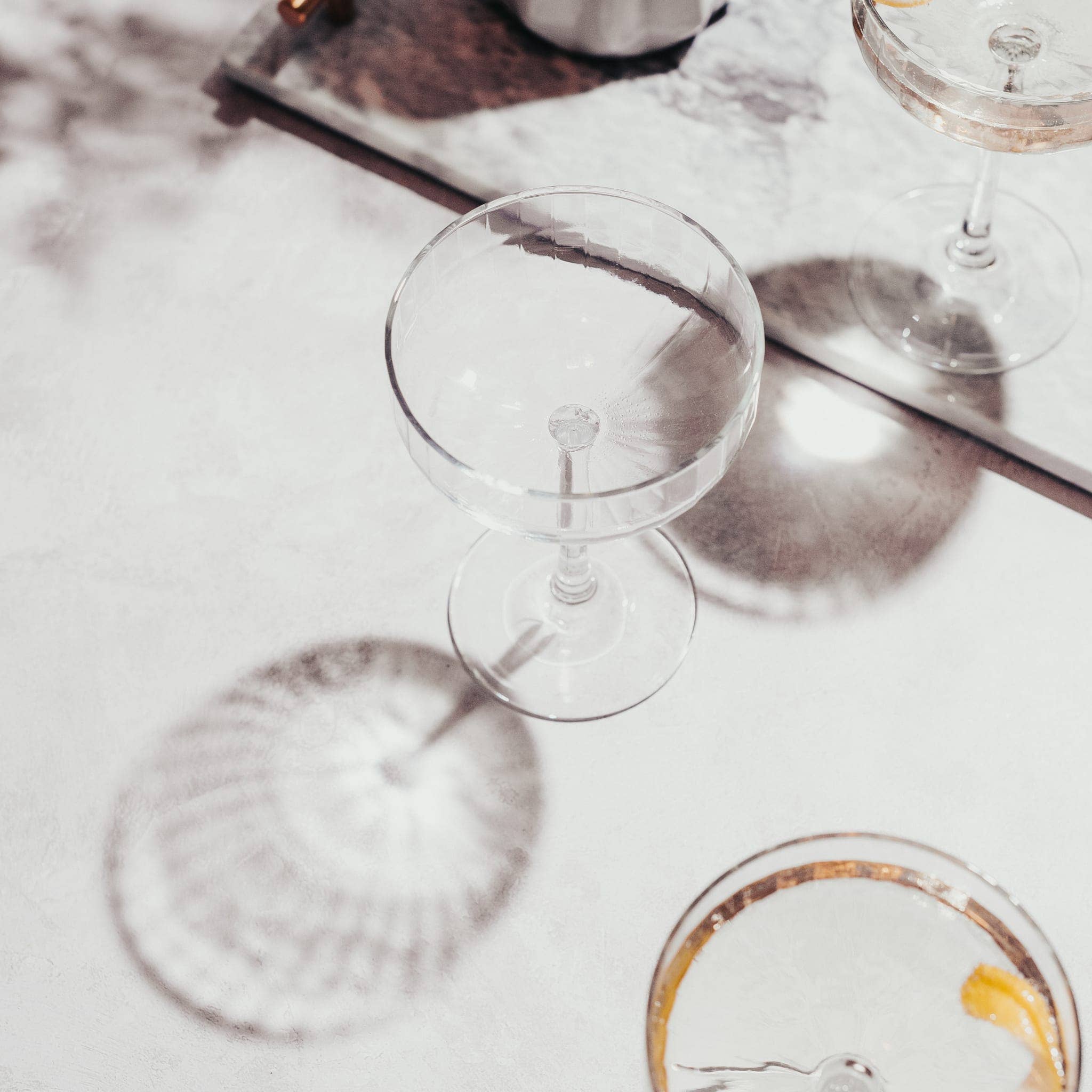 Paneled Coupe Cocktail Glass