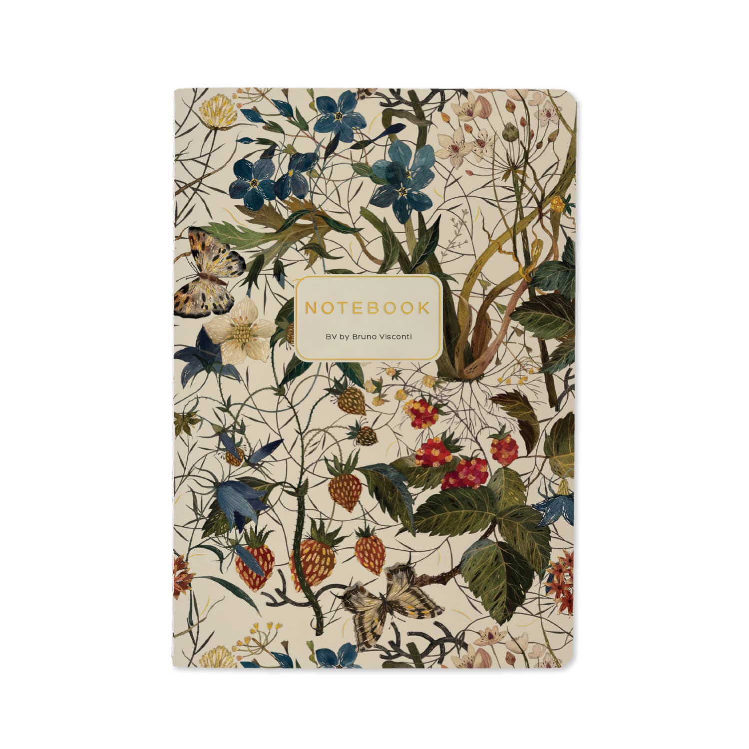 Forest Flowers on White A5 Notebook